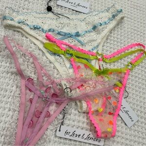 For Love & Lemons - 3 panty pack size M
